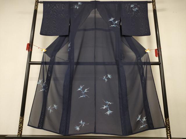 平和屋着物＊夏物　訪問着　絽　枝花文　正絹　逸品　AABG3846jd