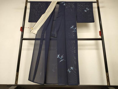 平和屋着物＊夏物　訪問着　絽　枝花文　正絹　逸品　AABG3846jd