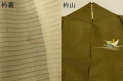 平和屋着物＊夏物 訪問着 紗 手書き 水芭蕉 ロング丈 正絹 逸品 AABG3854jd