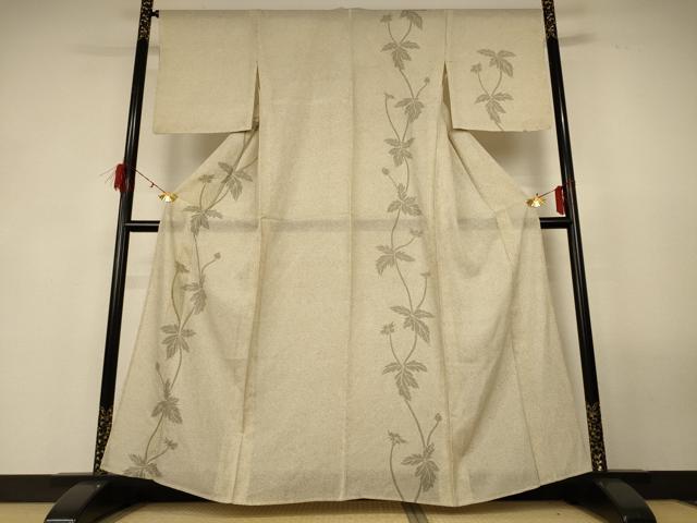 平和屋着物＊夏物 訪問着 絽 草花文 金彩 高島屋扱い 正絹 逸品 AABG3864jd