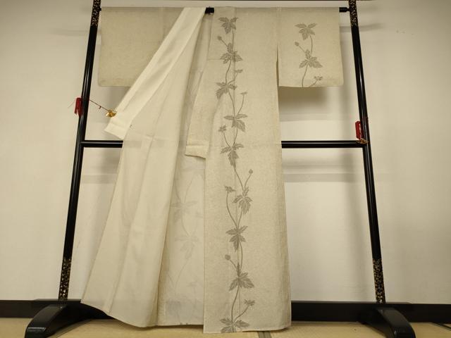 平和屋着物＊夏物 訪問着 絽 草花文 金彩 高島屋扱い 正絹 逸品 AABG3864jd