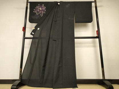 平和屋着物＊夏物 撫松庵 付下げ 紗 草花文 洗える着物 AABG3865jd