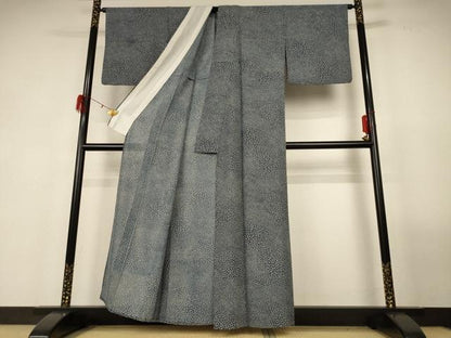 平和屋着物＊夏物 小紋 絽 地紙尽くし 正絹 逸品 AABG3871jd