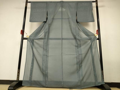 平和屋着物＊夏物 色無地 紗 豆がら茶色 正絹 逸品 AABG3875jd