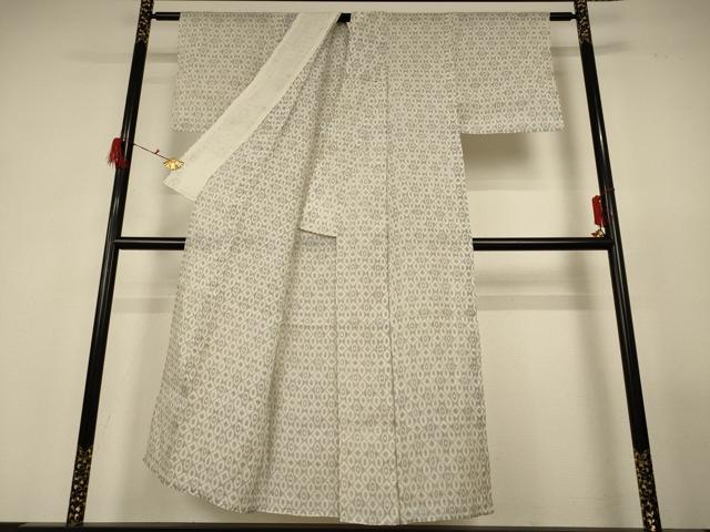 平和屋着物＊夏物 越後上布 菱文 苧麻 逸品 AABG3878jd