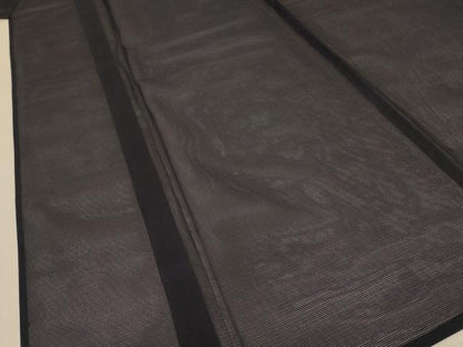 平和屋着物＊夏物 色無地 絽 紫黒色 正絹 逸品 AABG3880jd