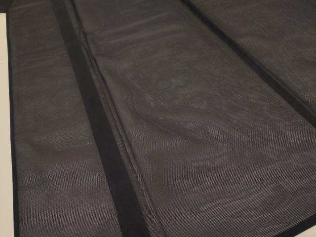 平和屋着物＊夏物 色無地 絽 紫黒色 正絹 逸品 AABG3880jd