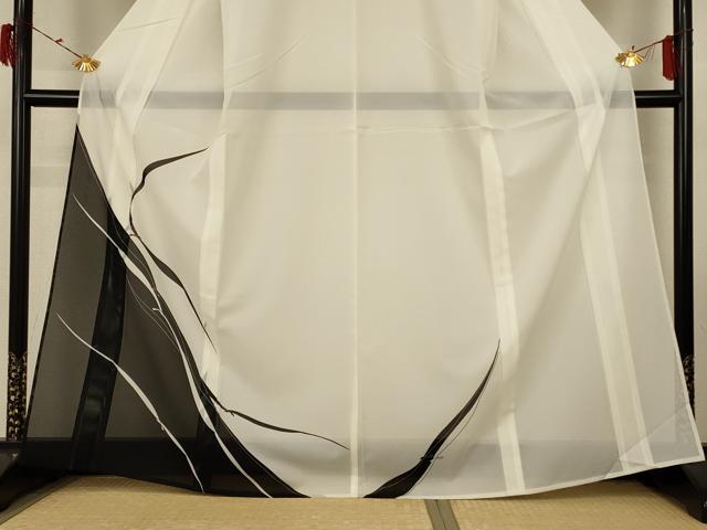 平和屋着物＊夏物 訪問着 絽 熨斗文 洗える着物 AABG3881jd