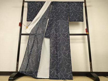 平和屋着物＊夏物 小紋 絽 草花文 正絹 逸品 AABG3889jd
