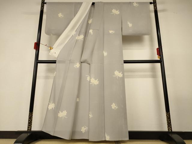 平和屋着物＊夏物 小紋 絽 舞花文 ゑり善扱い 正絹 逸品 AABG3891jd