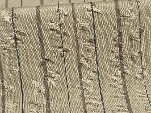平和屋着物＊夏物 お召 もじり織 縞 正絹 逸品 AABG3892jd