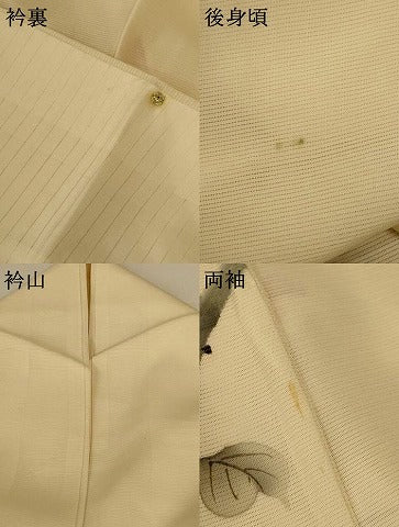 平和屋着物＊夏物 訪問着 絽 手描き 枝花文 正絹 逸品 AABG3894jd