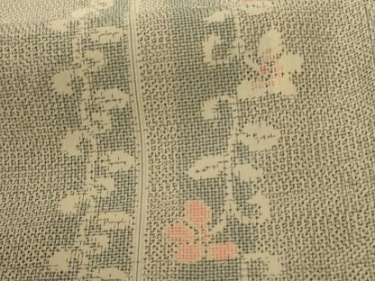 平和屋着物＊夏物 本場大島紬 夏大島 花唐草間道 正絹 逸品 AABG3900jd