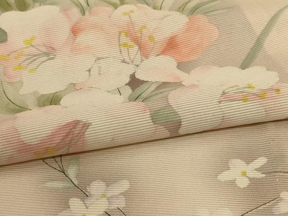 平和屋着物＊夏物 訪問着 絽 手描き 飾花文 暈し染め 正絹 逸品 未使用 AABG3903jd