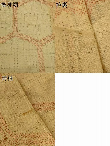 平和屋着物＊夏物 紗紬 亀甲文 正絹 逸品 AABG3904jd