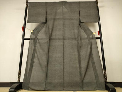 平和屋着物＊夏物 江戸小紋 変わり絽 作家物 鮫小紋柄 ロング丈 正絹 逸品 AABG3917jd