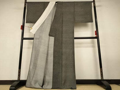 平和屋着物＊夏物 江戸小紋 変わり絽 作家物 鮫小紋柄 ロング丈 正絹 逸品 AABG3917jd