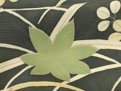 平和屋着物＊夏物 小紋 絽 楓文 正絹 逸品 AABG3918jd