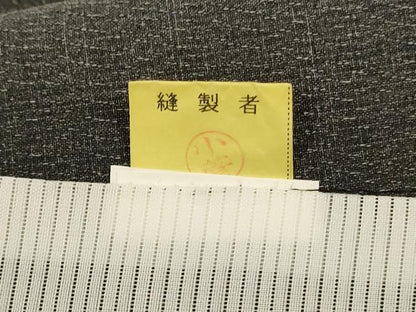 平和屋着物＊夏物　小紋　紗　瓢箪文　洗える着物　AABG3919jd