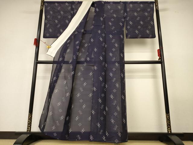 平和屋着物＊夏物 本場琉球絣 夏琉球 正絹 逸品 AABG3922jd