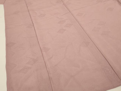 平和屋着物＊夏物 色無地 縦絽 菱紋紗 薄柿色 正絹 逸品 AABG3924jd