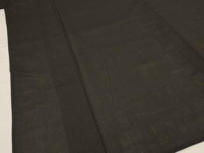 平和屋着物＊夏物　男性　色無地　絽　黒色　反端付き　正絹　逸品　AABG3929jd