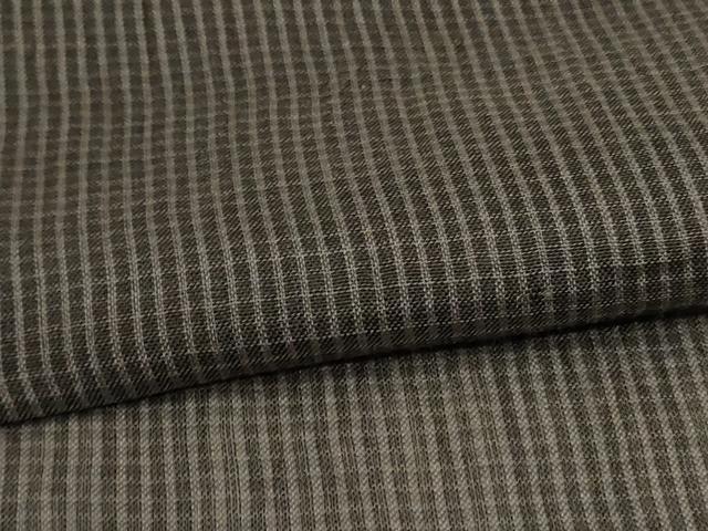 平和屋着物＊夏物 小千谷ちぢみ 格子 麻 逸品 AABG3935jd