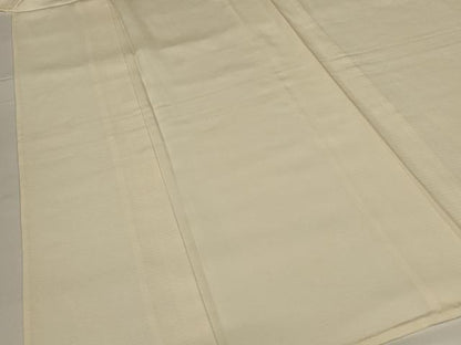 平和屋着物＊夏物 色無地 絽 鳥の子色 正絹 逸品 AABG3943jd