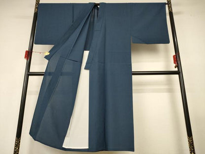 平和屋着物＊夏物 男性 紗紬 反端付き 正絹 逸品 AABG3944jd