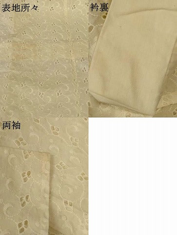 平和屋着物＊夏物 長襦袢 総レース 唐草文 白色 AABG3945jd
