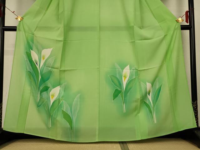 平和屋着物＊夏物　訪問着　絽　カラー　暈し染め　正絹　逸品　未使用　AABG3949jd
