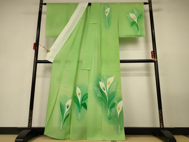 平和屋着物＊夏物　訪問着　絽　カラー　暈し染め　正絹　逸品　未使用　AABG3949jd