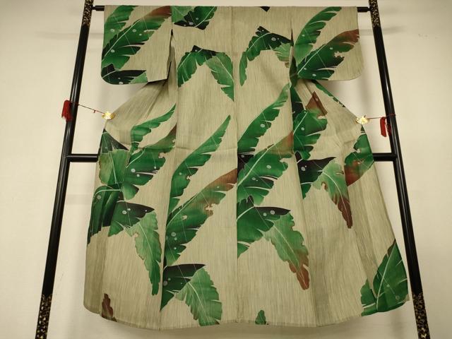 平和屋着物＊夏物 小千谷ちぢみ 芭蕉 麻 逸品 AABG3950jd