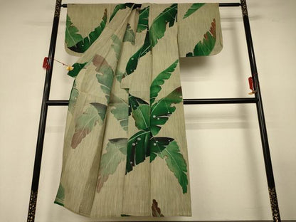 平和屋着物＊夏物 小千谷ちぢみ 芭蕉 麻 逸品 AABG3950jd