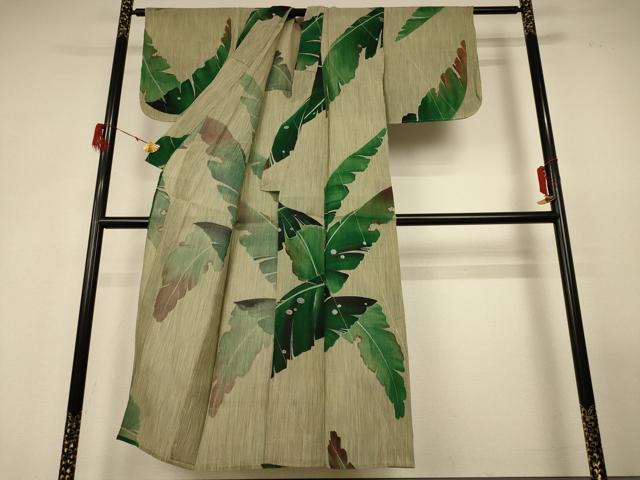 平和屋着物＊夏物 小千谷ちぢみ 芭蕉 麻 逸品 AABG3950jd