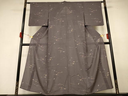 平和屋着物＊夏物　小紋　絽　煙管　正絹　逸品　AABG3951jd