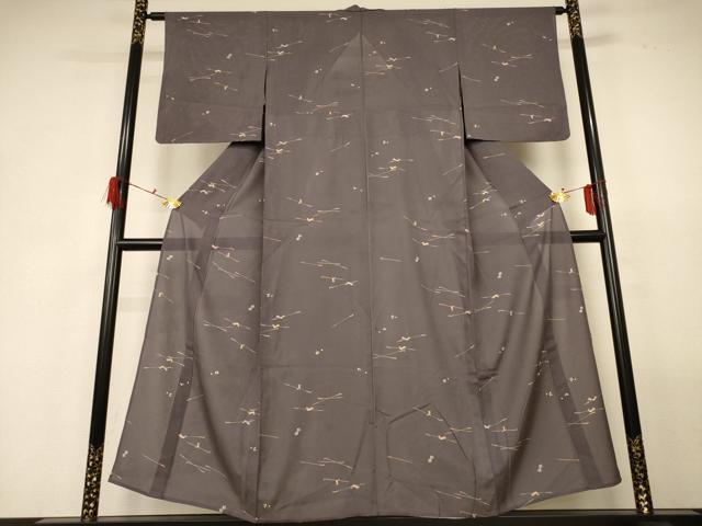平和屋着物＊夏物　小紋　絽　煙管　正絹　逸品　AABG3951jd