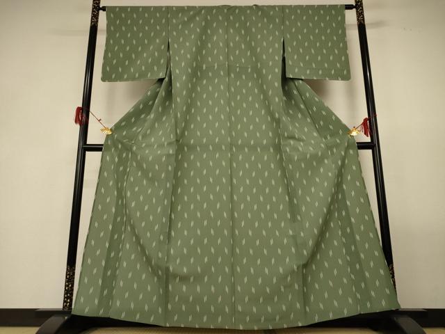 平和屋着物＊夏物 明石ちぢみ 絣柄 正絹 逸品 AABG3953jd