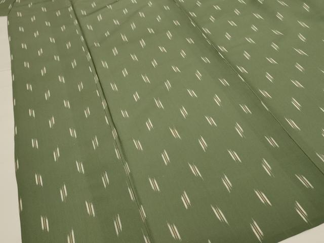 平和屋着物＊夏物 明石ちぢみ 絣柄 正絹 逸品 AABG3953jd
