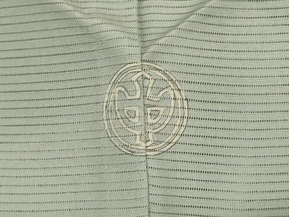平和屋着物＊夏物 色無地 絽 千草鼠色 正絹 逸品 AABG3954jd