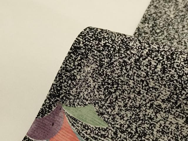 平和屋着物＊夏物 小紋 絽 舞花文 銀彩 正絹 逸品 AABG3955jd