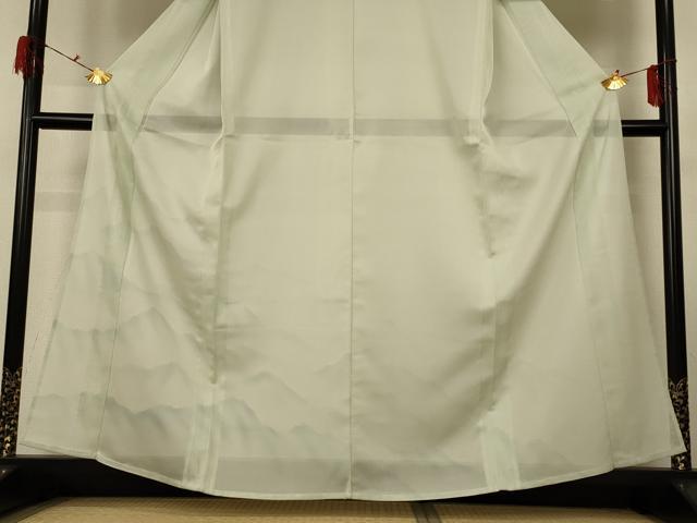 平和屋着物＊夏物 訪問着 紗 遠山文 正絹 逸品 AABG3957jd