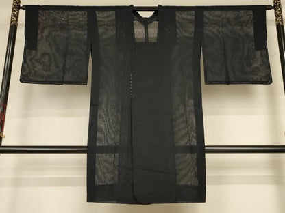 平和屋着物▽道行コート スリーシーズン 春夏秋 塵除け 紗 草花文 正絹 逸品 AABG3964jd