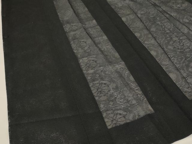 平和屋着物▽道行コート スリーシーズン 春夏秋 塵除け 紗 草花文 正絹 逸品 AABG3964jd