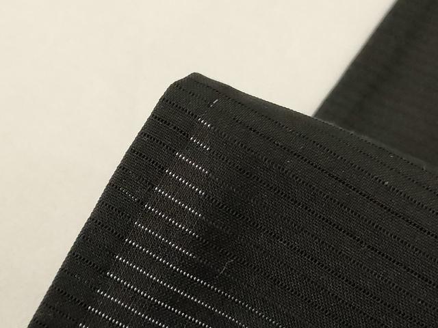 平和屋着物＊夏物　男性　黒紋付　絽　正絹　逸品　AABG3968jd
