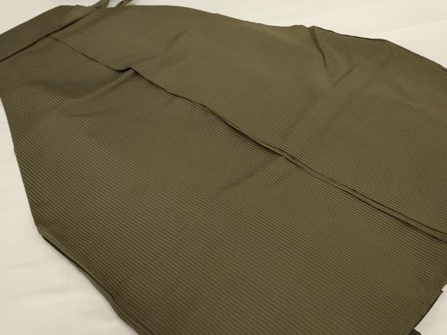 平和屋着物＊夏物 男性 馬乗り袴 縞 正絹 逸品 AABG3971jd