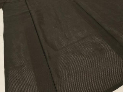 平和屋着物＊夏物　男性　黒紋付　羽織セット　絽　正絹　逸品　AABG3975jd