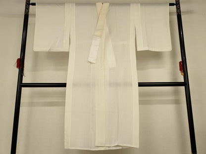 平和屋着物＊夏物 長襦袢 絽 象牙色 正絹 逸品 AABG3976jd