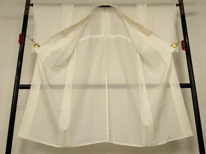 平和屋着物＊夏物 長襦袢 絽 象牙色 正絹 逸品 AABG3976jd