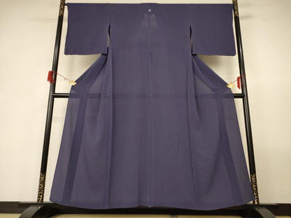 平和屋着物＊夏物 色無地 絽縮緬 褐色 正絹 逸品 AABG3987jd